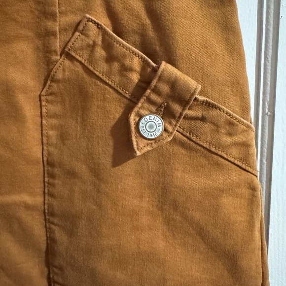 C‎ Est. 1946 Denim Skirt Women's Size 18W Orange Button Up Pockets Pre-owned - Picture 4 of 6
